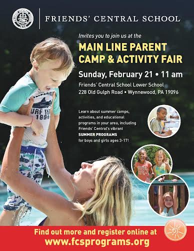 Main Line Parent Camp & Activity Fair, Sunday February 21, 2016 11am-2pm